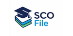 SCO File logo featuring a dark blue and teal stacked file or document icon above the words “SCO File” in dark blue and teal text.