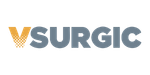 VSURGIC logo featuring a stylized gold “V” composed of dotted lines followed by the word “SURGIC” in gray uppercase text.